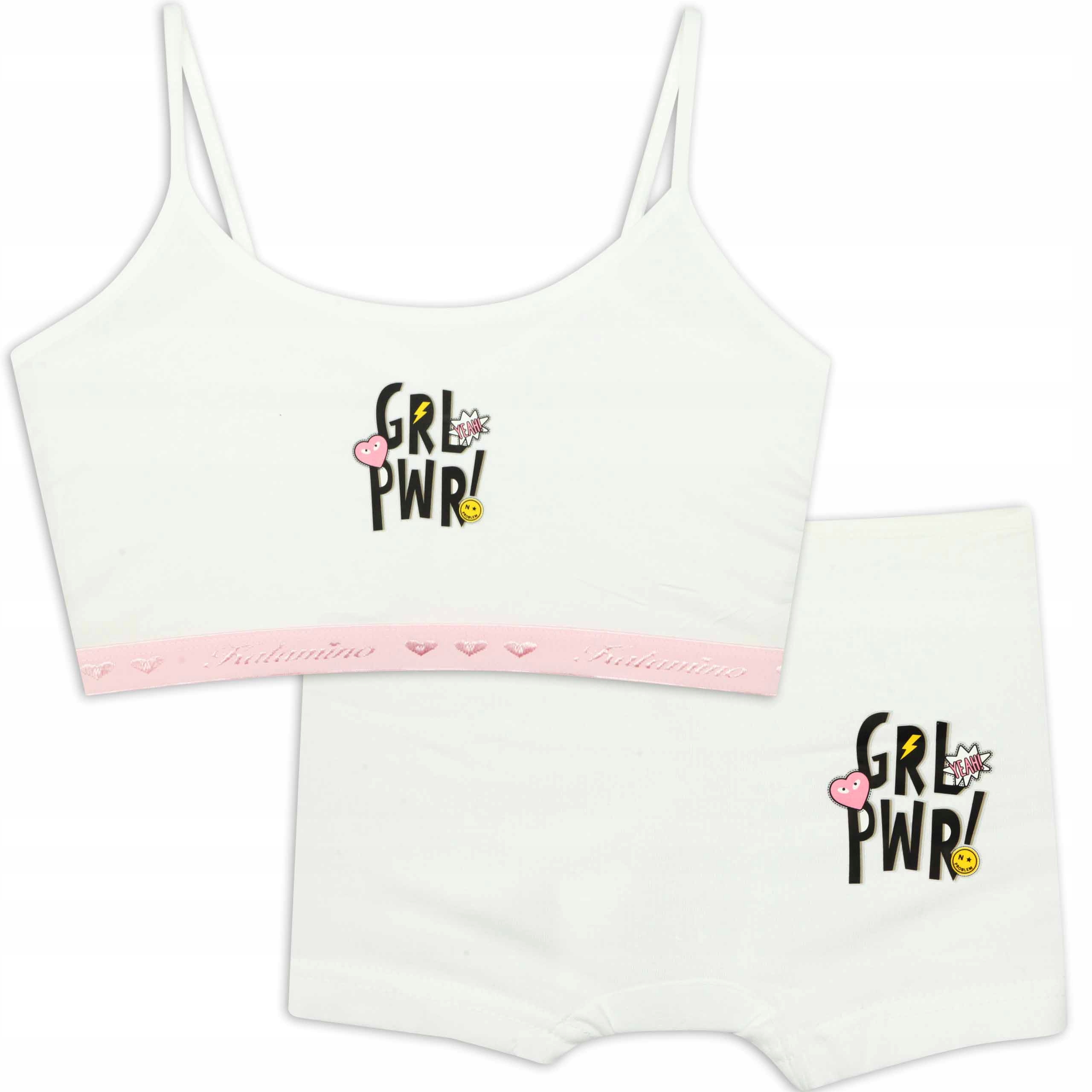 KOMPLET DZIECIĘCY BIUSTONOSZ MAJTKI 11-12 LAT