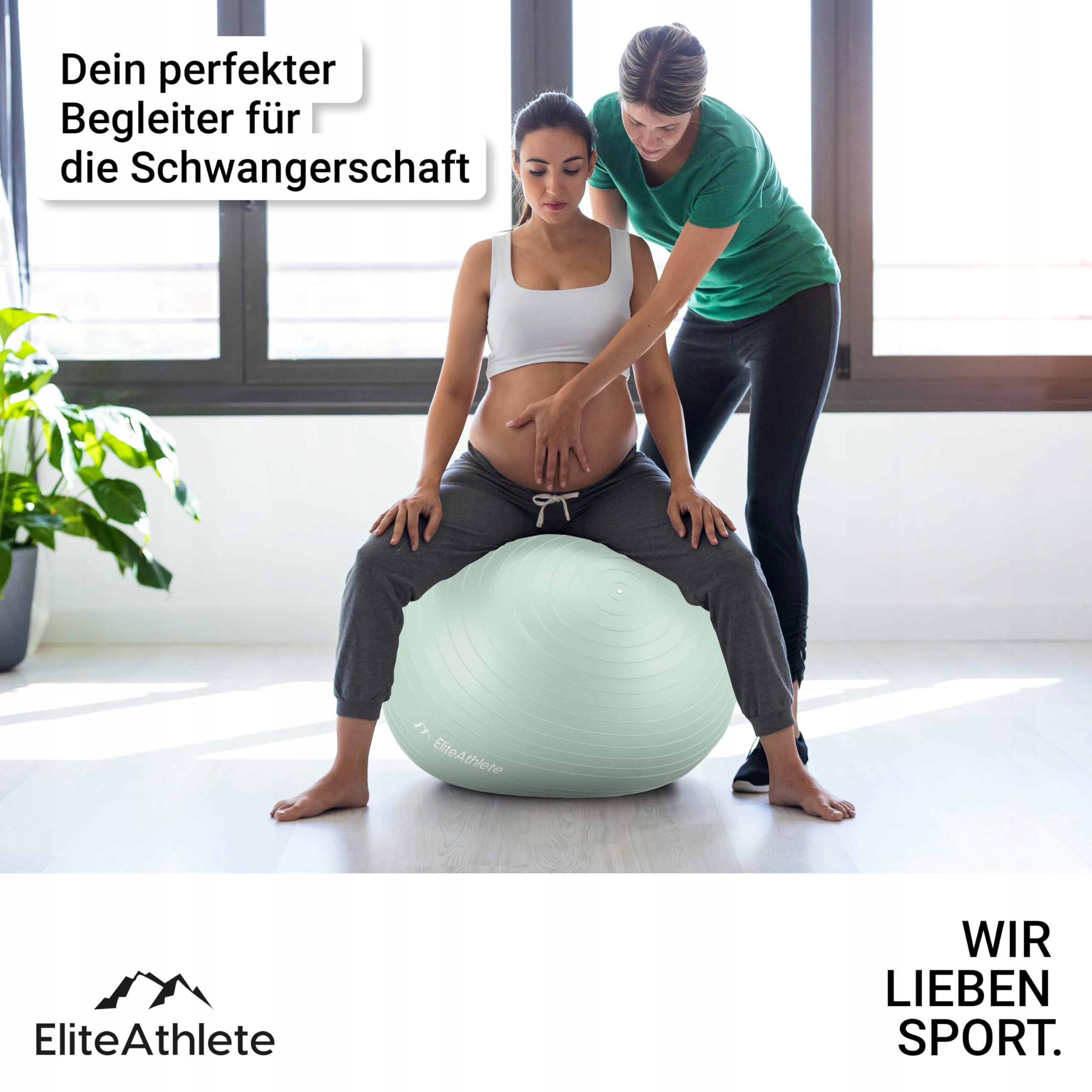 ELITEATHLETE Piłka Gimnastyczna 65cm Antywstrząsowa Do Jogi i Ciąży — miniatura 4