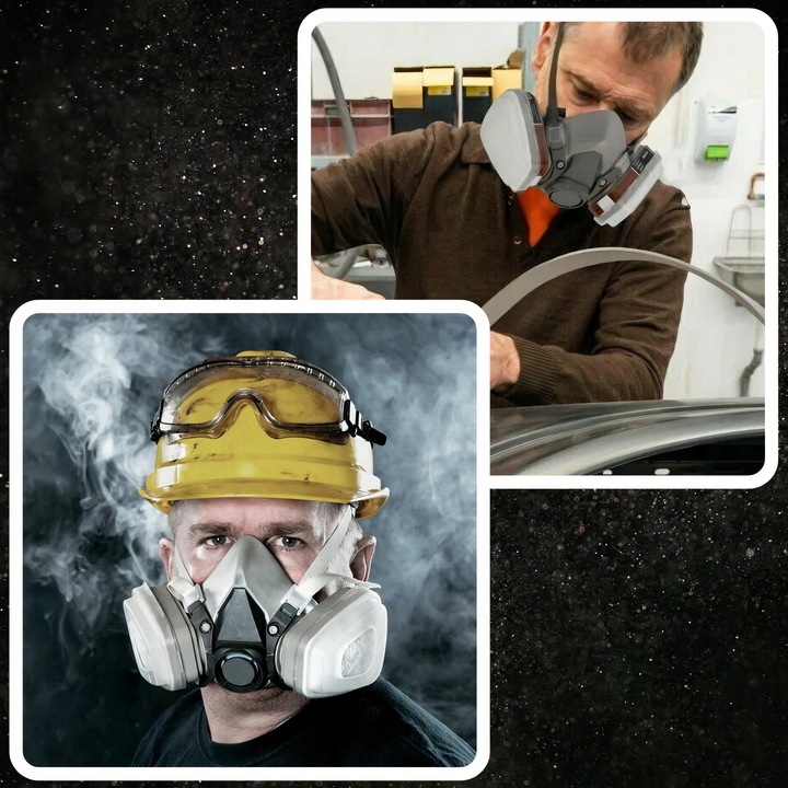 PYŁ MASKA LAKIERNICZA KOMPLET OPRYSKÓW PÓŁMASKA+2 FILTRYWĘGLOWE Marka Bedee