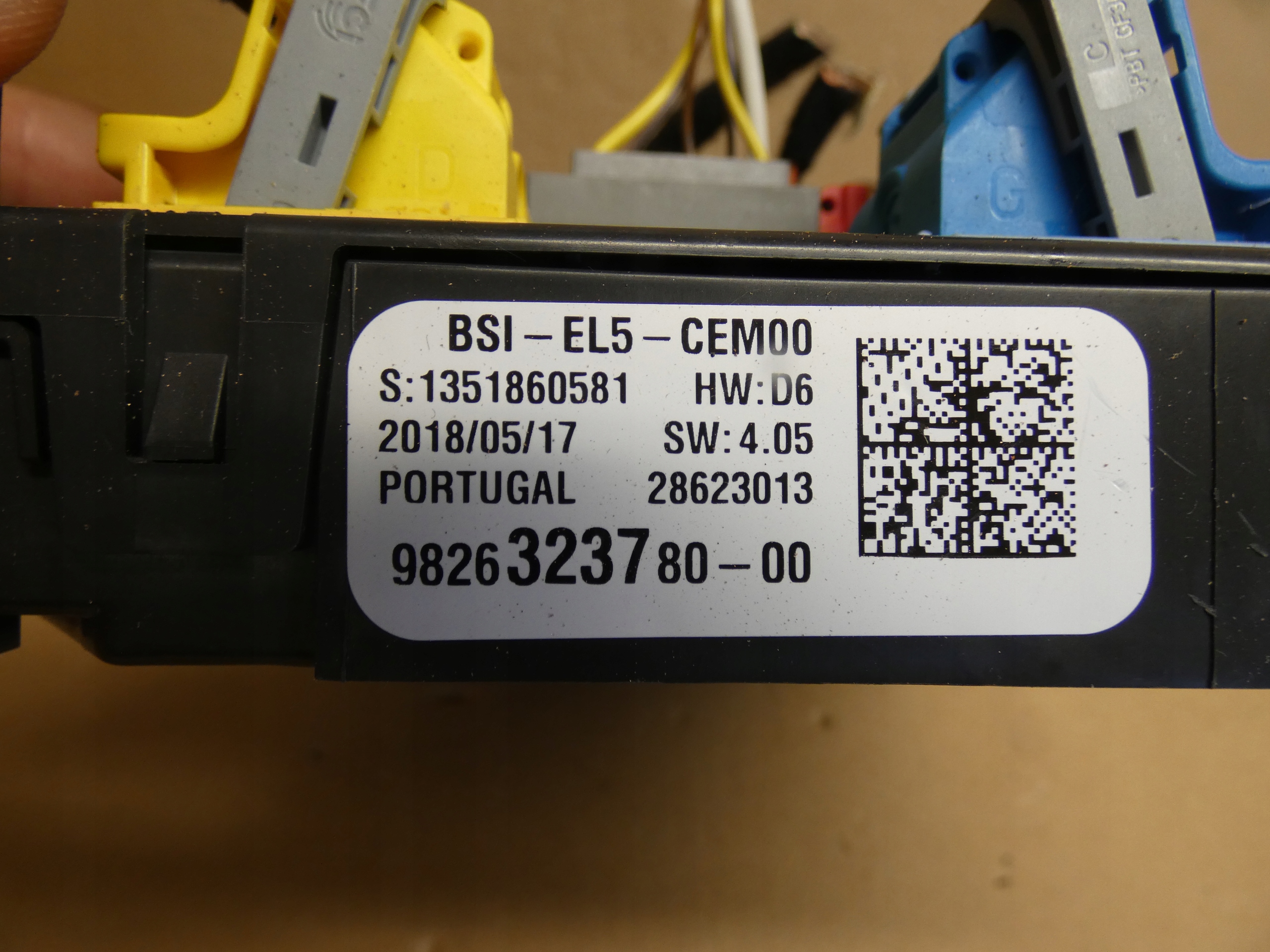 module control unit BSI 9826323780 PARTNER IV RIFTER BERLINGO 2019R