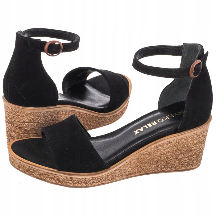 

Buty Damskie Sandały Skórzane Ryłko Czarne 4RBE8_Y