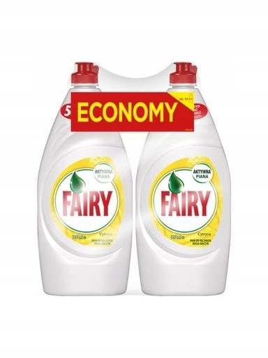 Levně 2x Fairy Tekutý prostředek na mytí nádobí Citronový 2 x 900 ml