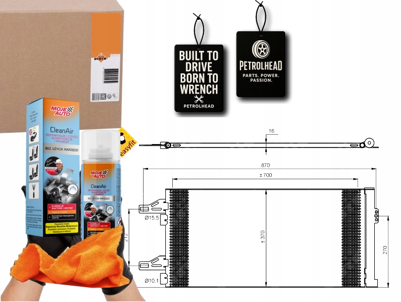 Kondenzátor Klimatizace Fiat Ducato 06- Citroen Jum #Petrolhead Pro+ Kit9