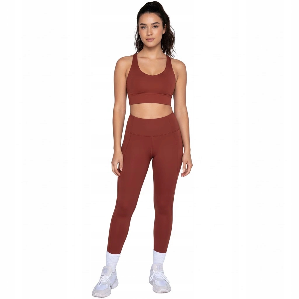 Dámské legíny Girlfriend Collective hnědé pro sportovní tělocvičny vel. L