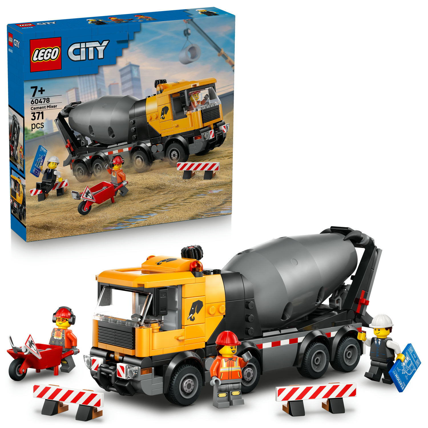 Lego 60478 City Domíchávač Betonu Stavební vozidlo pro děti Město stavby