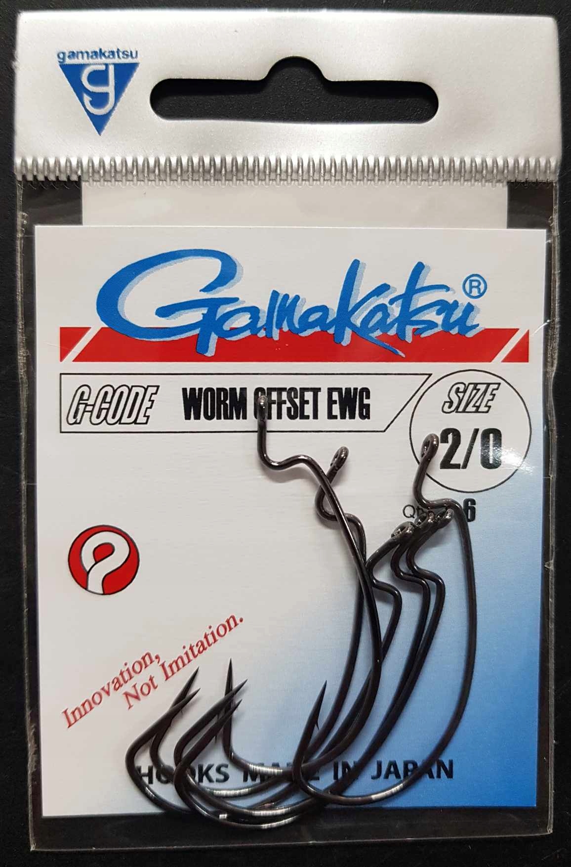Haczyki Gamakatsu Worm Offset Ewg 36 nr 2/0 czarny