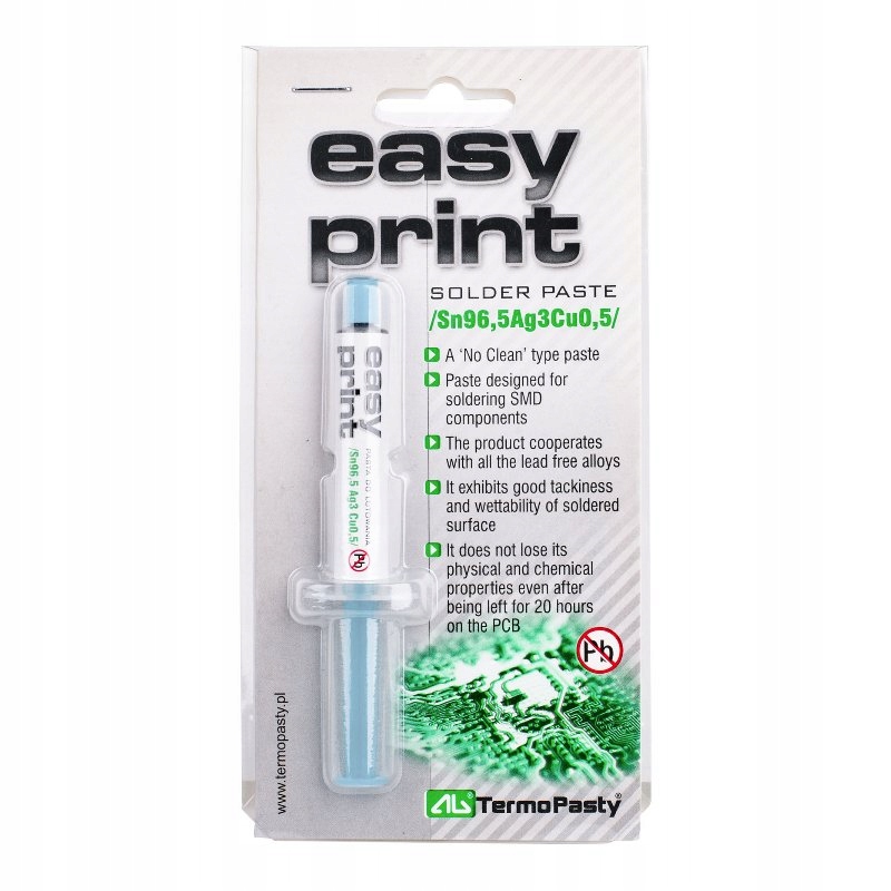 Pasta Z Cyną Do Lutowania Easy Print 1,4ml Agtermo