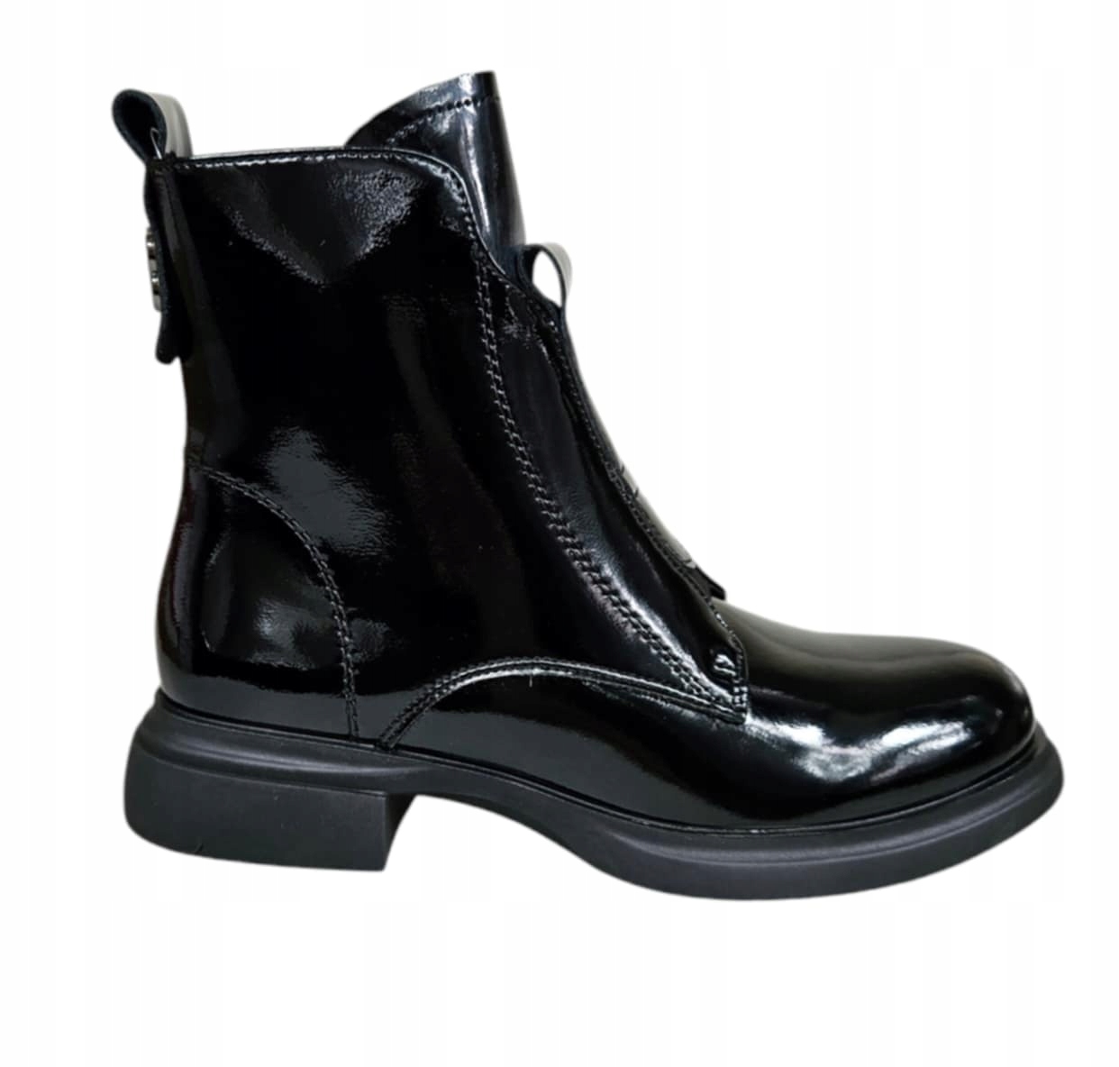 Cambell Kotníkové Boty Na Plochém Podpatku 24-98300 Černé Lakované vel.36