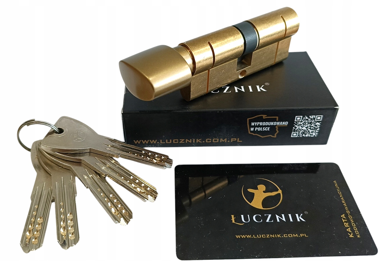 Vložka s vyvrtaným knoflíkem Cp G30/65 kl. C mosaz Łucznik – 5 klíčů