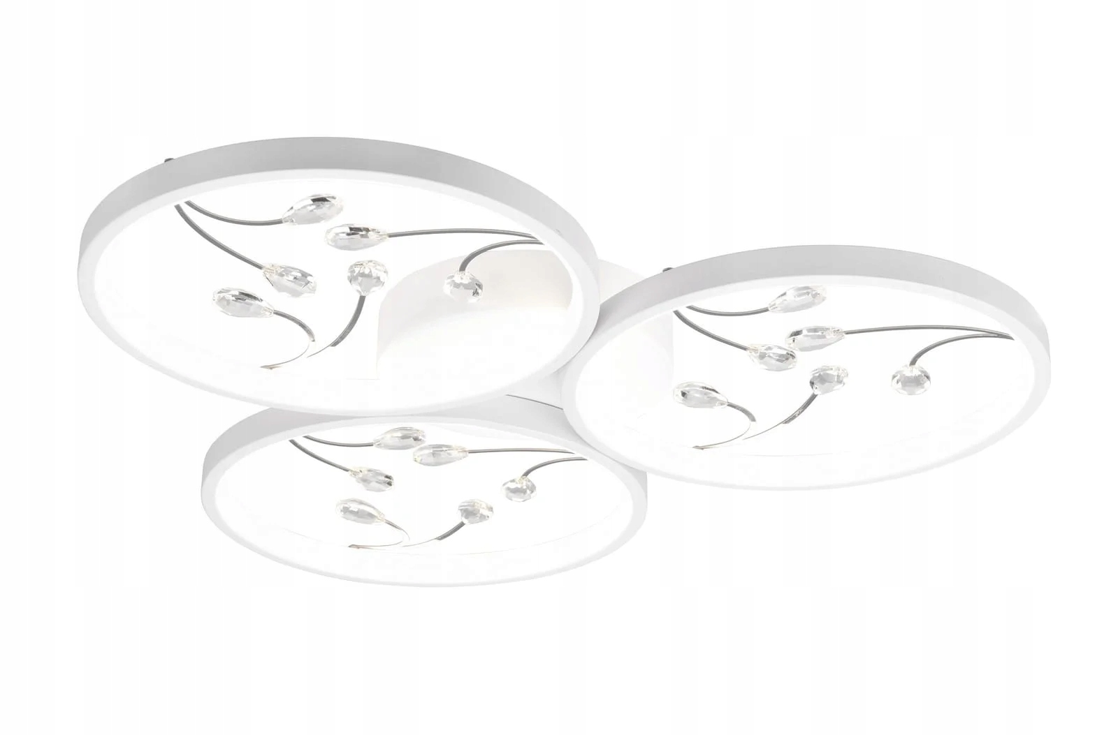 Lampa stropné svietidlo kolík s kryštálikom listy biela Trio