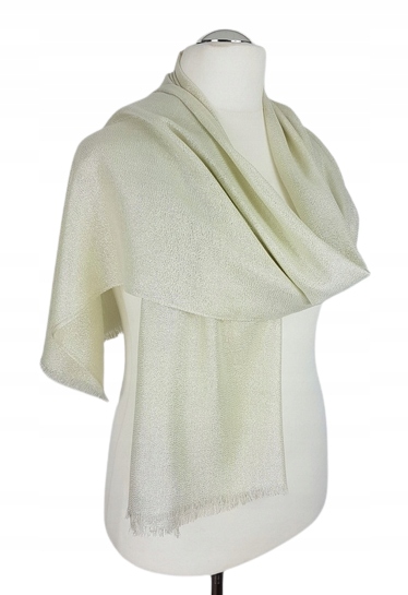 145 Elegancki SZAL na sukienkę ZŁOCONY