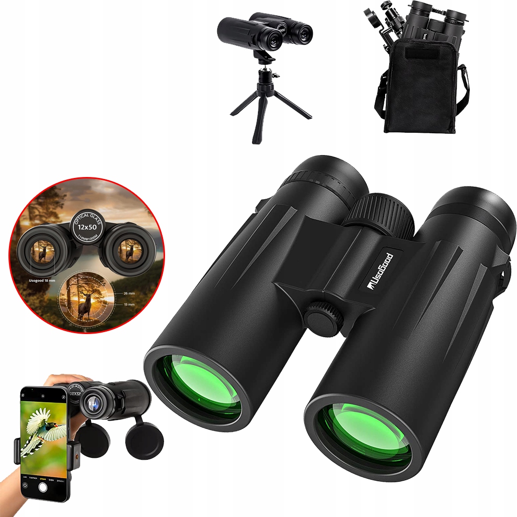 Pozorovací Dalekohled 12X50 Hd Stativ Turistická Taška 2KS BAK-4