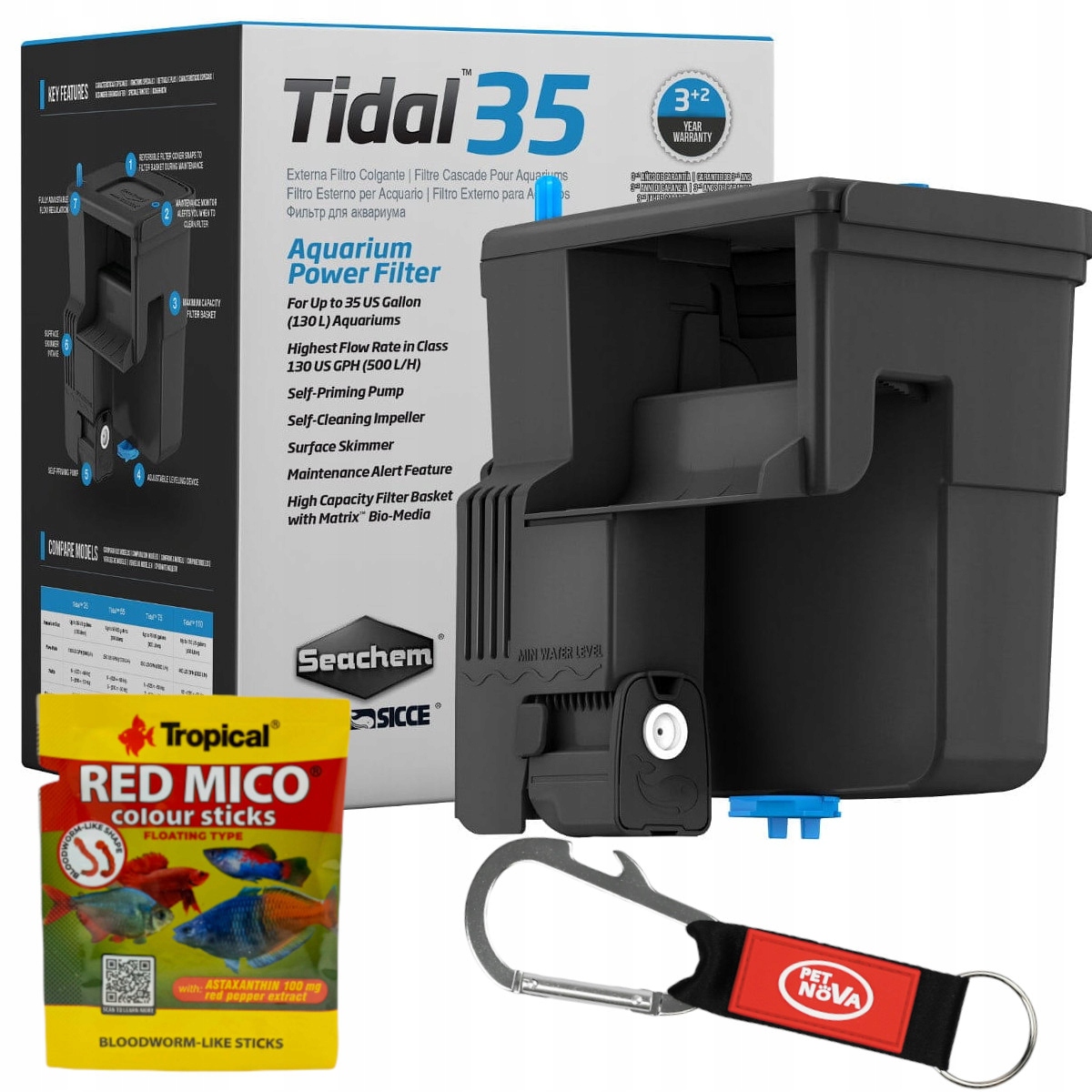 Levně Seachem Tidal 35 Kaskádový Filtr Pro Akvárium 130L