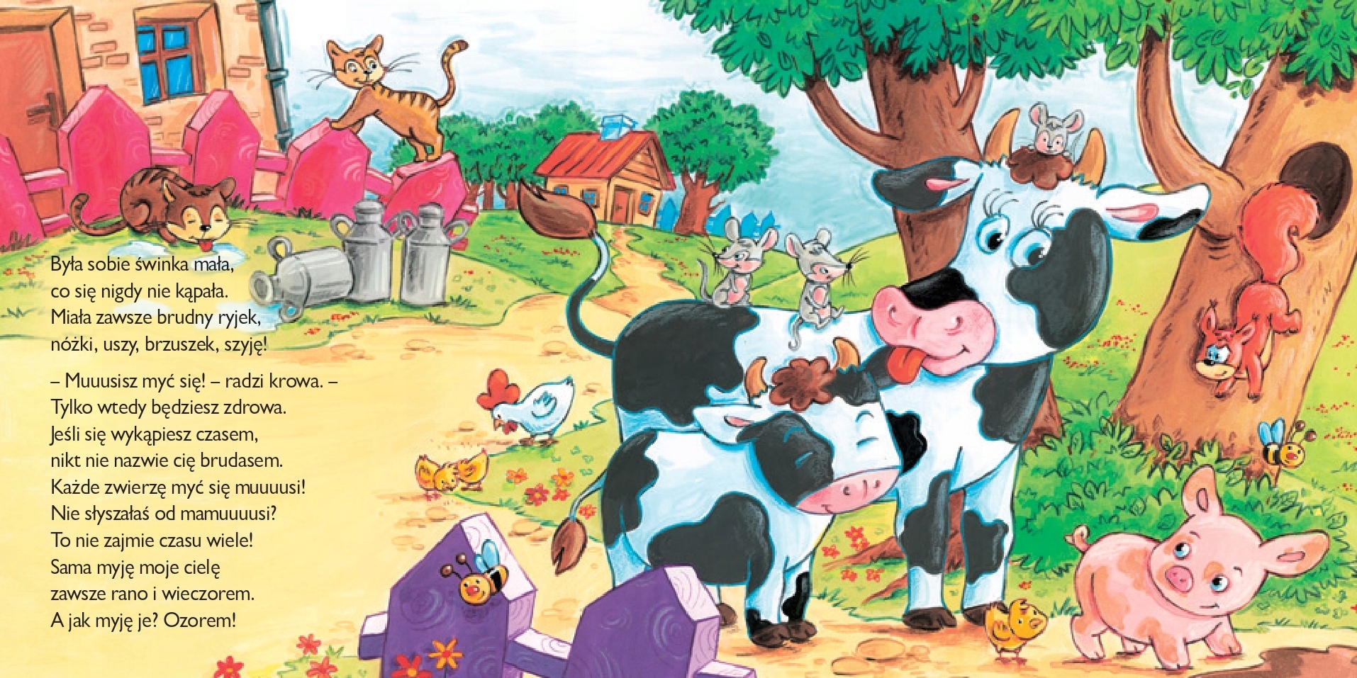 BAJKI DLA MALUCHA UMYJ SIĘ ŚWINKO KSIĄŻKA KARTONIK DRABIK KARTON Język publikacji polski