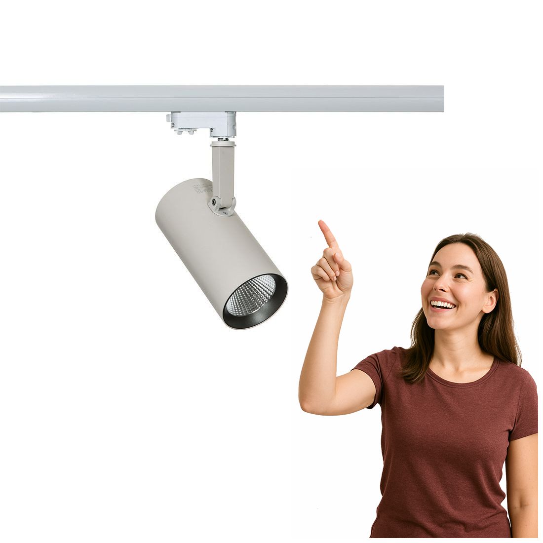 Moderní Led reflektor Russo 28W Bílý/Šedý Italux