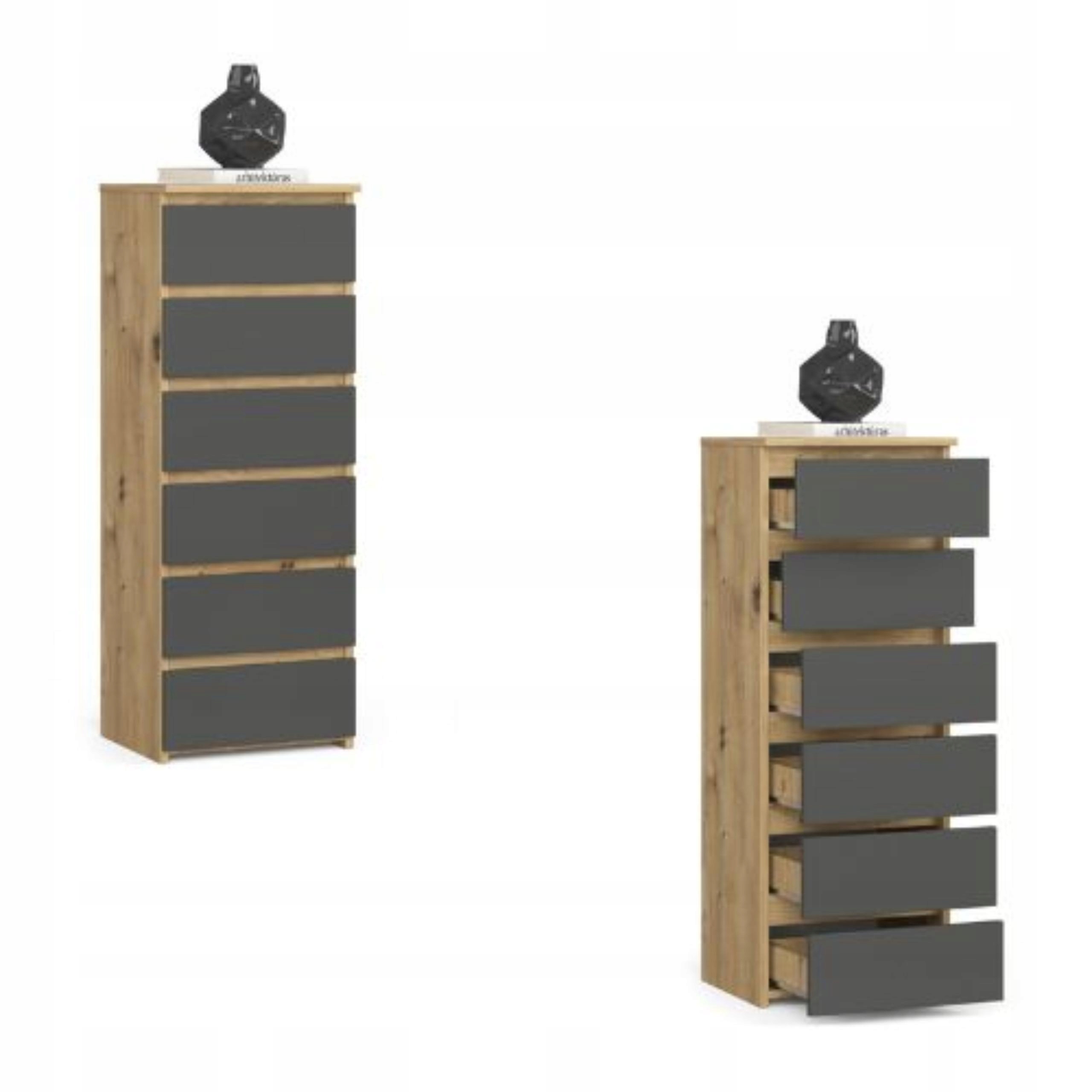 Komoda, skrinka 40 cm CL6 6 zásuviek artisan-grafit Akd