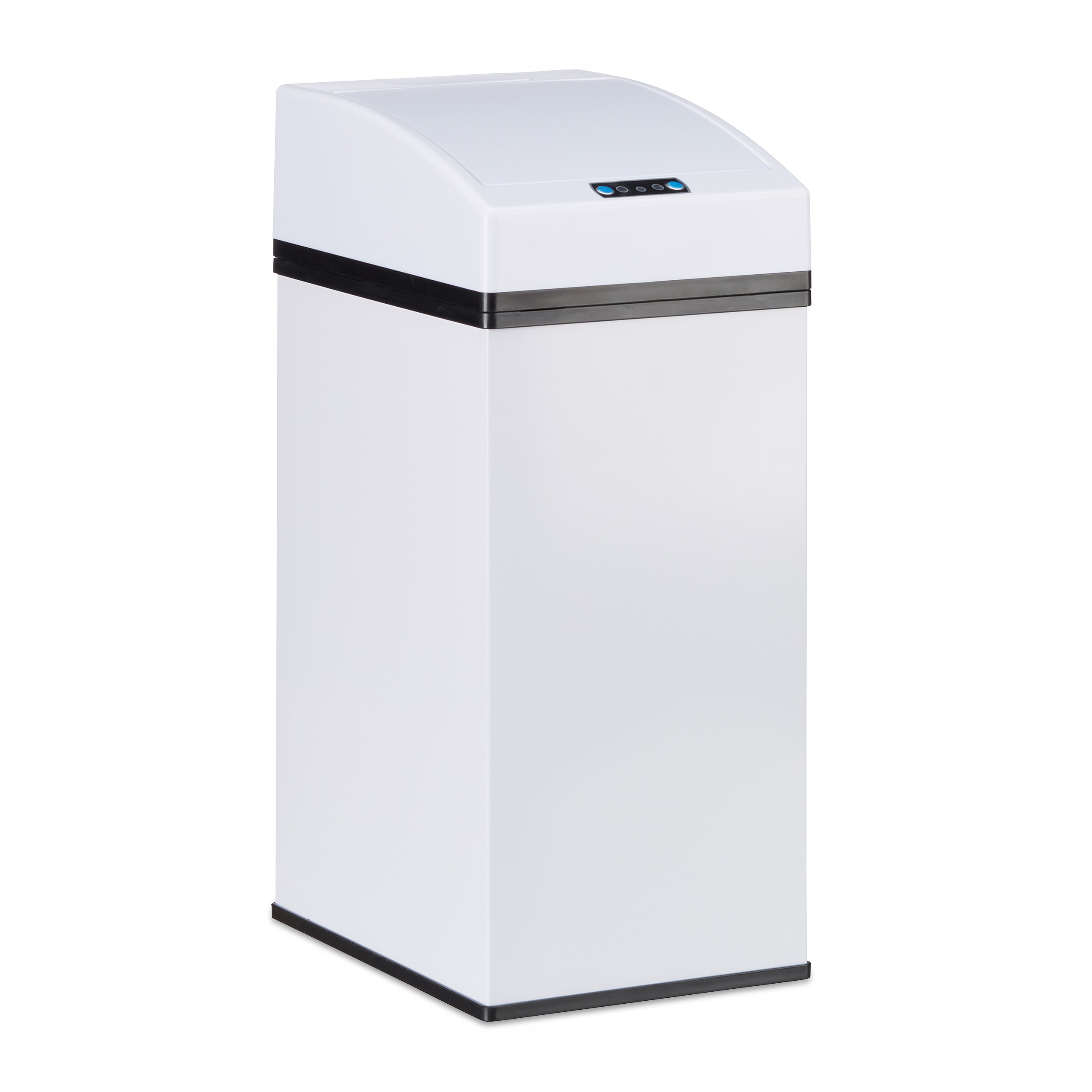 Levně Odpadkový koš ocel pozinkovaný Relaxdays 7 l bílý/ r135