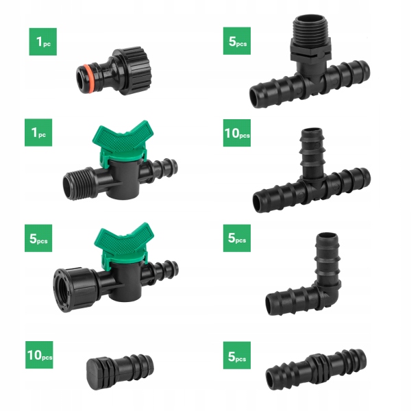 ZESTAW DO NAWADNIANIA LINII KROPLUJĄCEJ 16mm 42SZT Kod producenta DSWA20-SET2