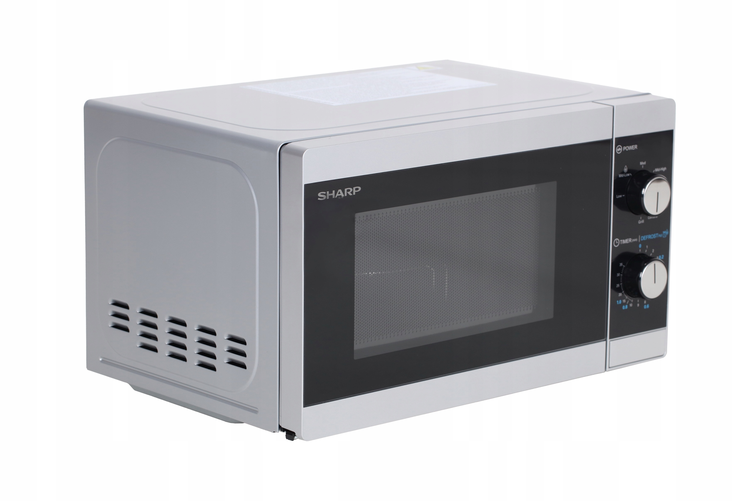 KUCHENKA MIKROFALOWA Z FUNKCJĄ GRILLOWANIA SHARP YC-MG01E-S 800W 20L Stan opakowania oryginalne