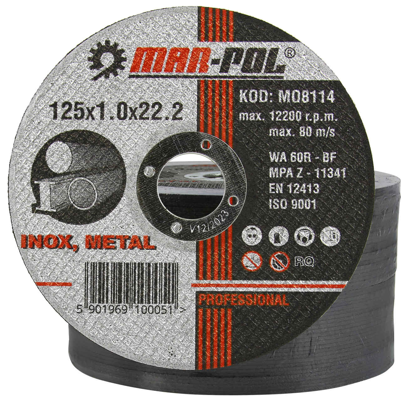 TARCZE TARCZA DO CIĘCIA METALU 125x1.0mm 10 szt