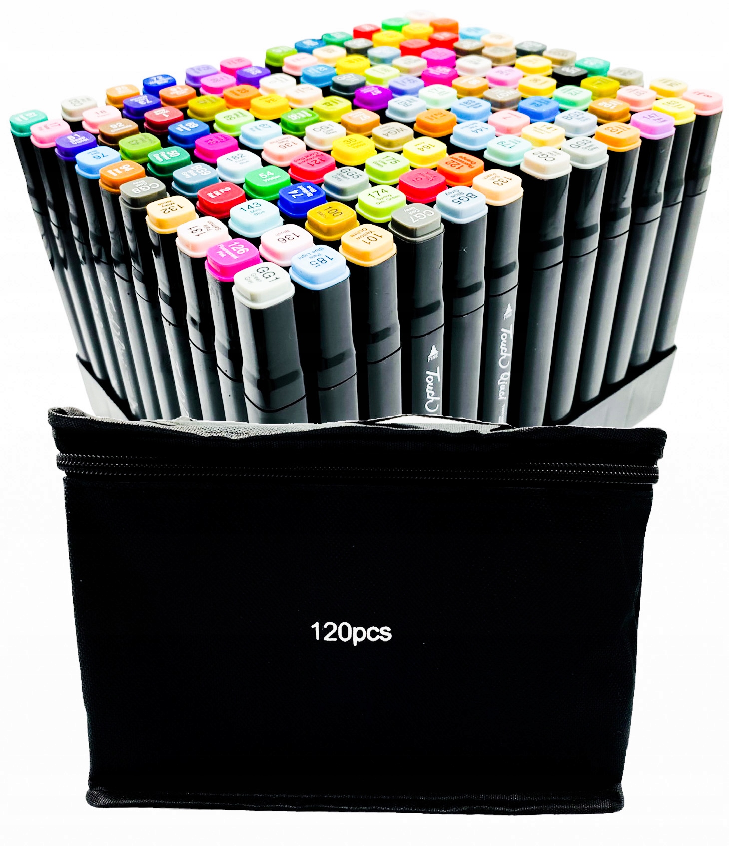 MARKERY ALKOHOLOWE FLAMASTRY 120 + ETUI +PODSTAWKA Bohater / Bajka brak