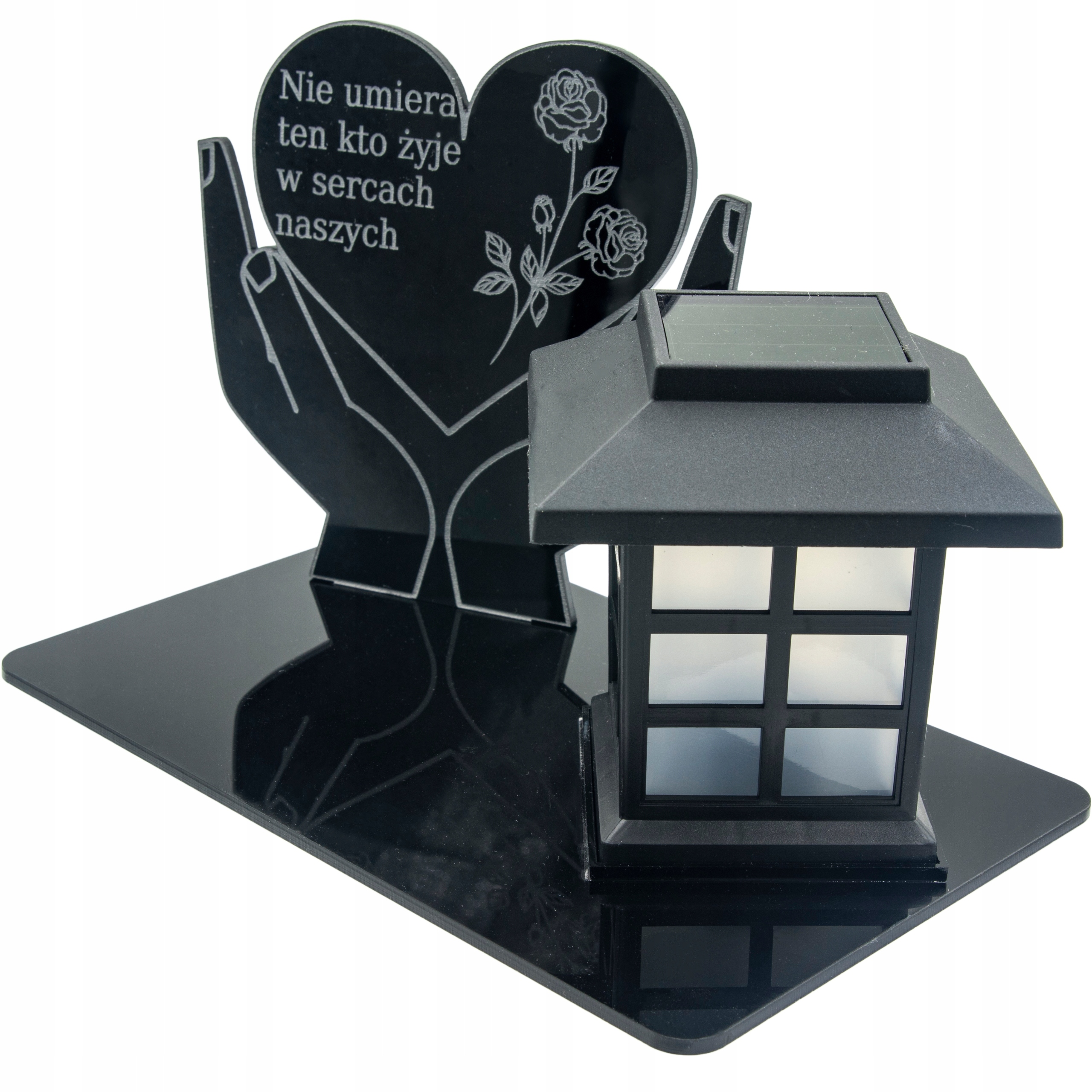 WIECZNA LAMPKA ZNICZ SOLARNY STATUETKA NA CMENTARZ EAN (GTIN) 5905247504807