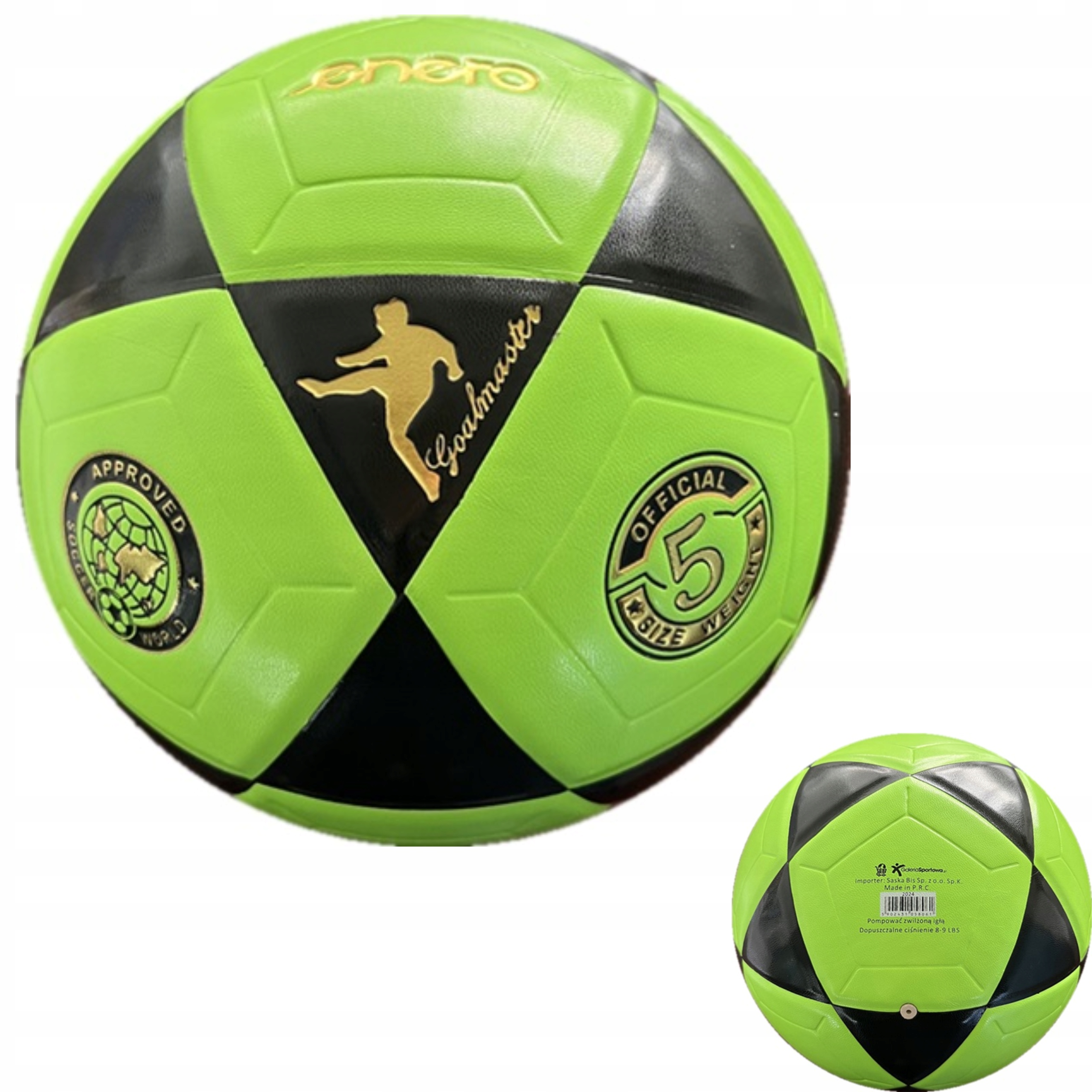 Futbolówka Piłka Nożna Enero Team R.5 Zielona Treningowa Dla Chłopca