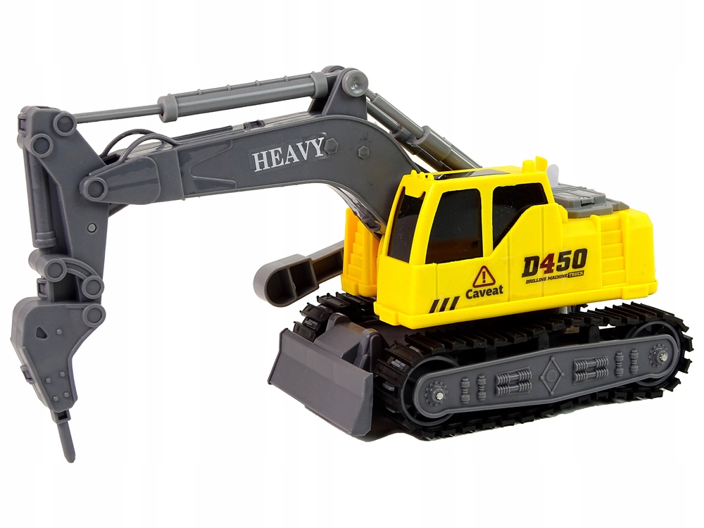 Koparka Gąsiennicowa Wiertnica Żółta 1:16 Marka LEANToys