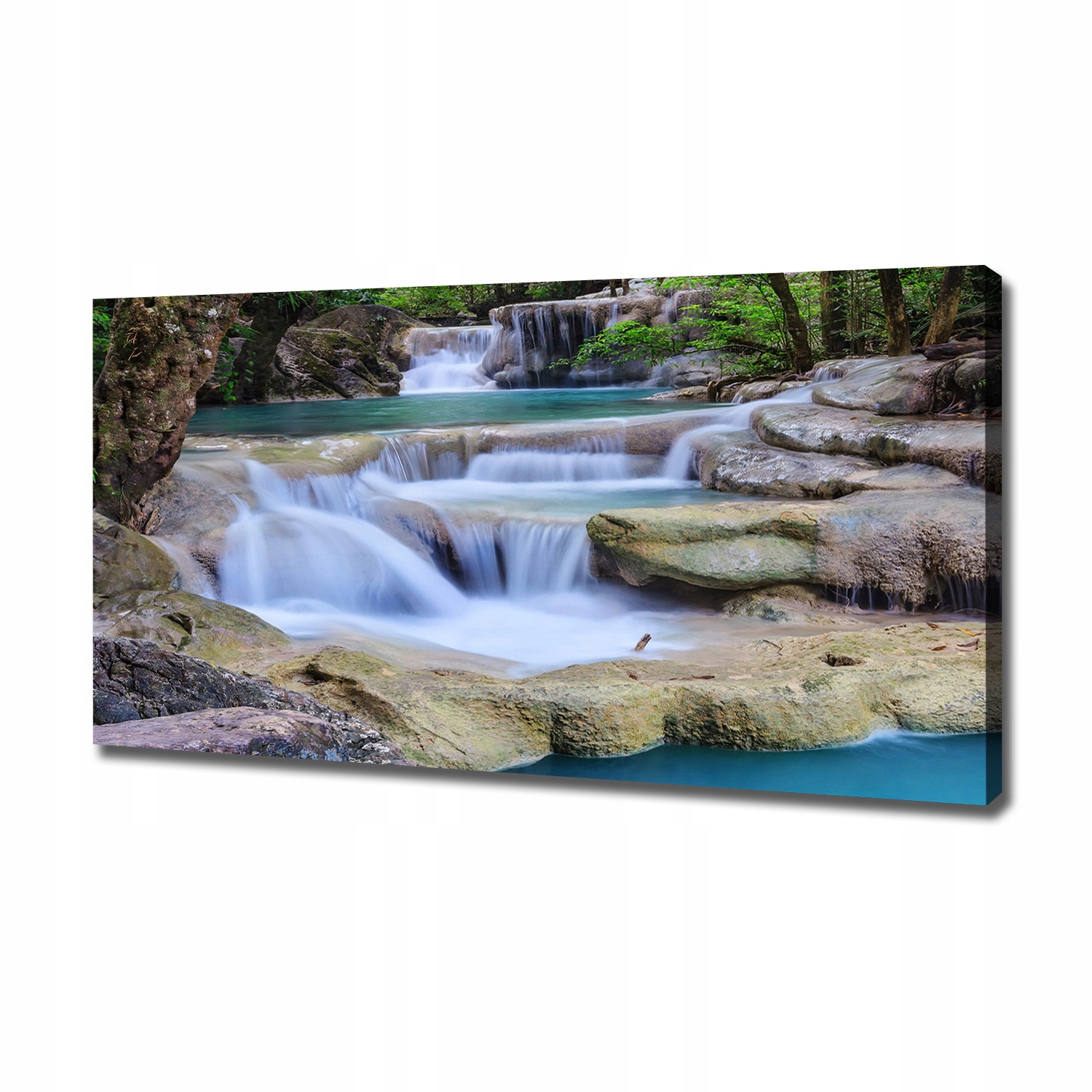 

Foto obraz na płótnie Kaskada w lesie 120x60 cm