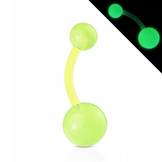 

Kolczyk z bioflexu, świecący w 1,6/10/5/8 zielony