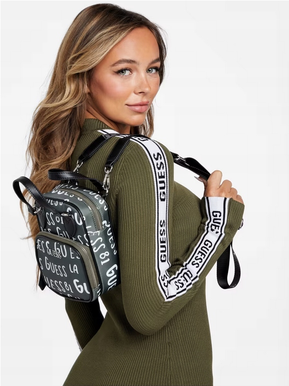 Guess dámská kabelka, crossbody Nylon olivová