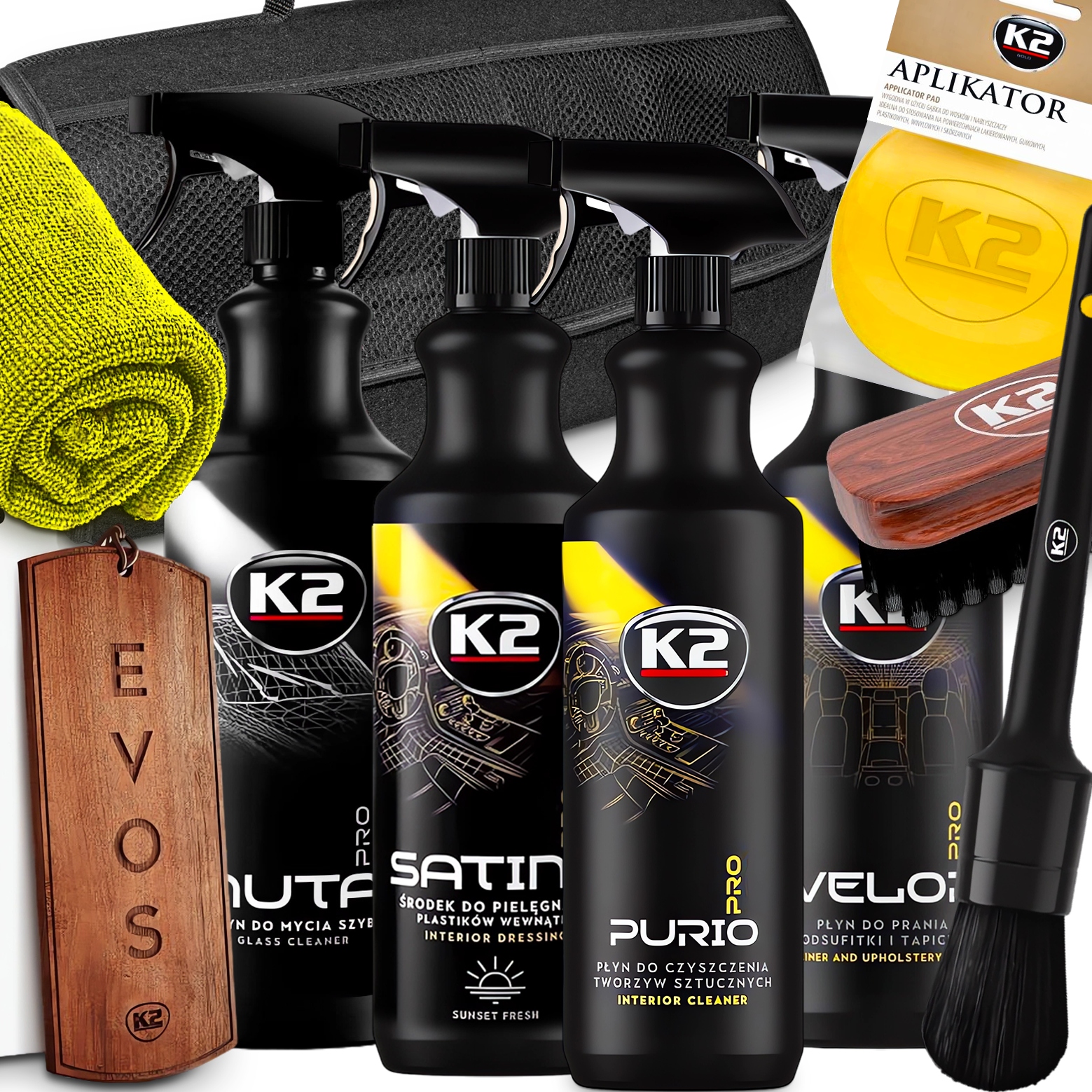Duży Zestaw Kosmetyków Do Auta Detailing Czyszczenia Samochodu K2