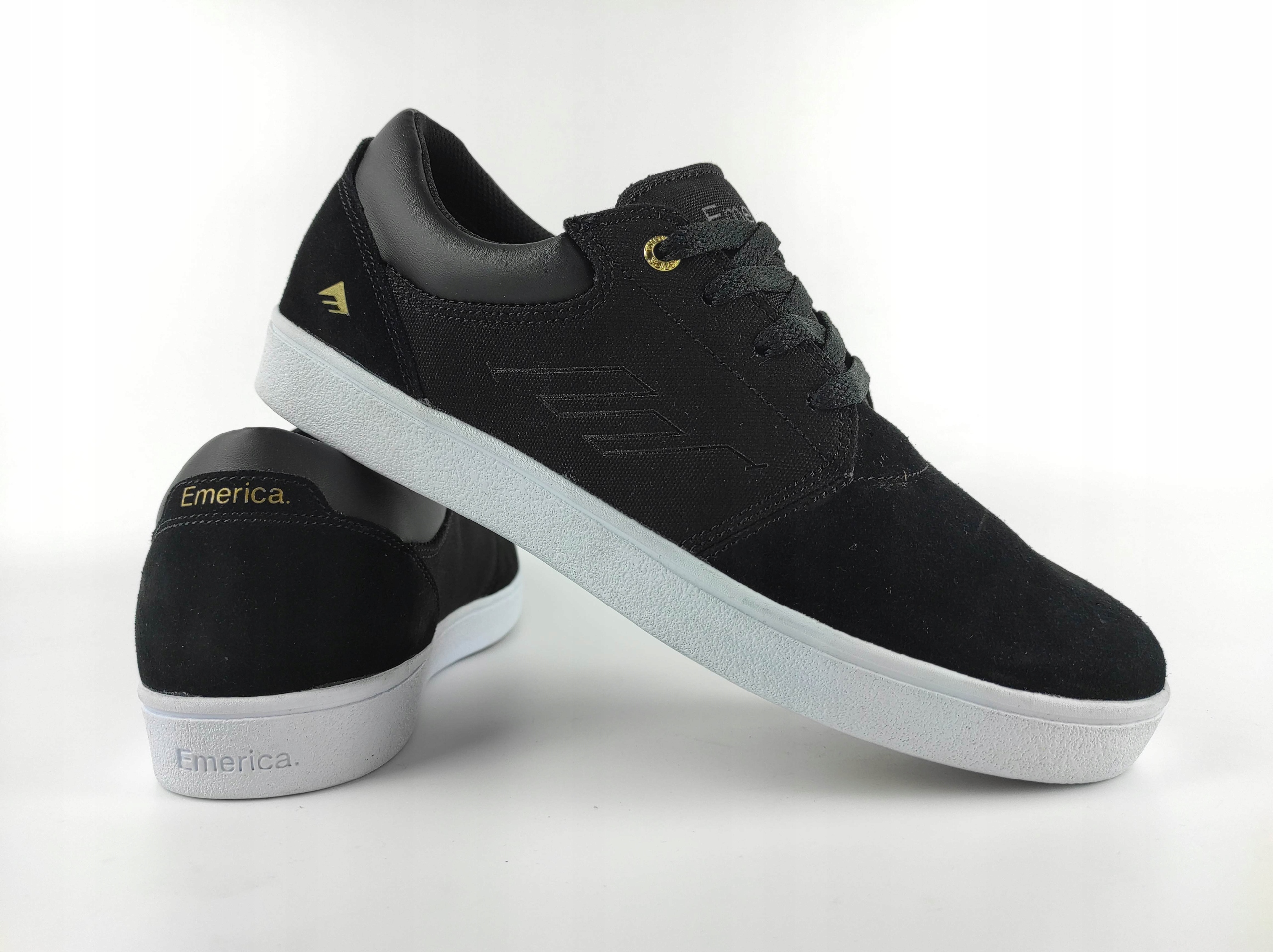 33 Pánské Boty Emerica Alcove CC Black/white/gold 6101000133-715 Kůže 42