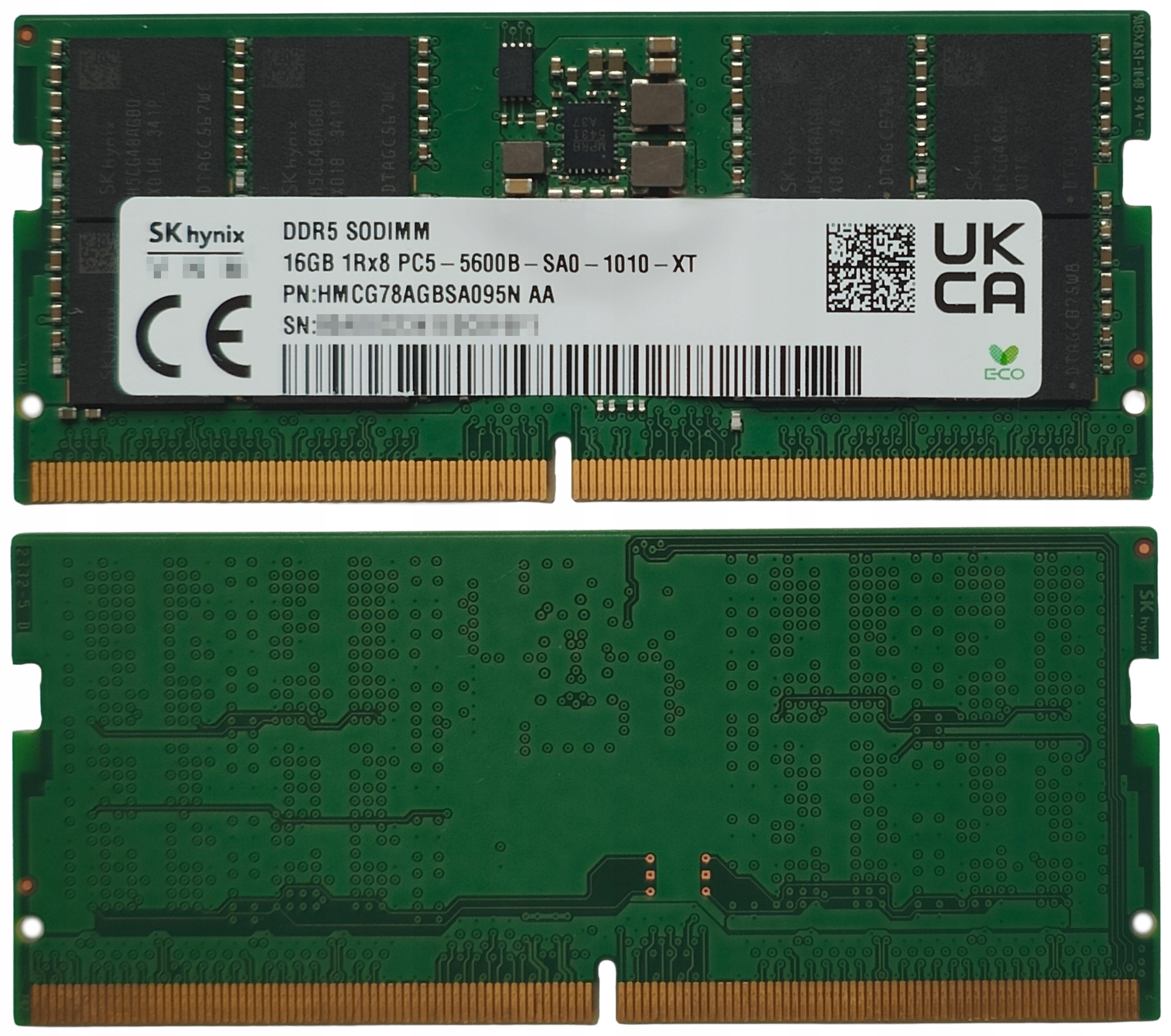 (n) 16GB 1*16GB Hynix DDR5 5600MHz 1.1V HMCG78AGBSA095N