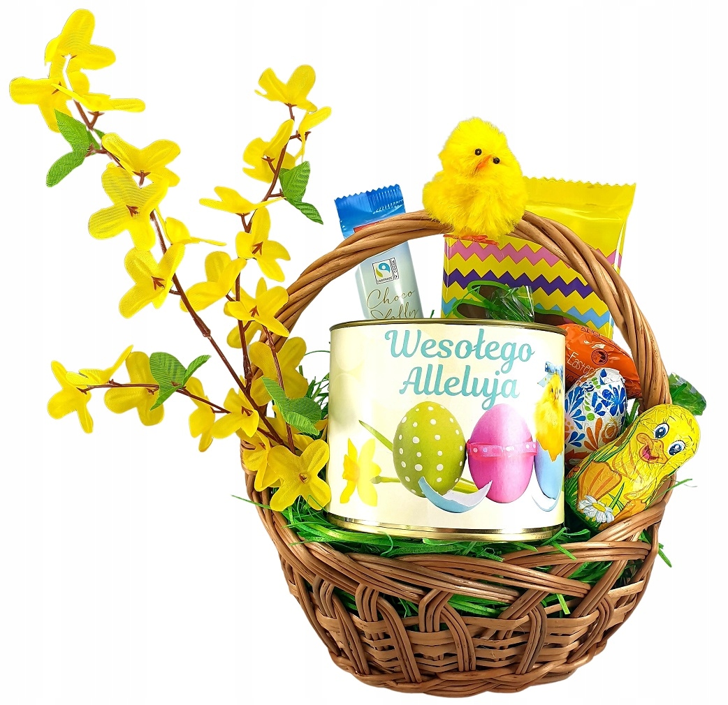 Levně Velikonoční košík dárek na Velikonoce Vánoční zajíček košík pro děti