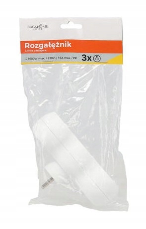 Listwa Rozgałęziacz Listwa Zasilająca z Uziemieniem 3 Gniazda 16A 230V 3680 Stan opakowania oryginalne