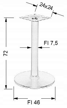PODSTAWA DO STOŁU STOLIKA NOGA NÓŻKA SOLIDNA BIAŁA EAN (GTIN) 5903917404815