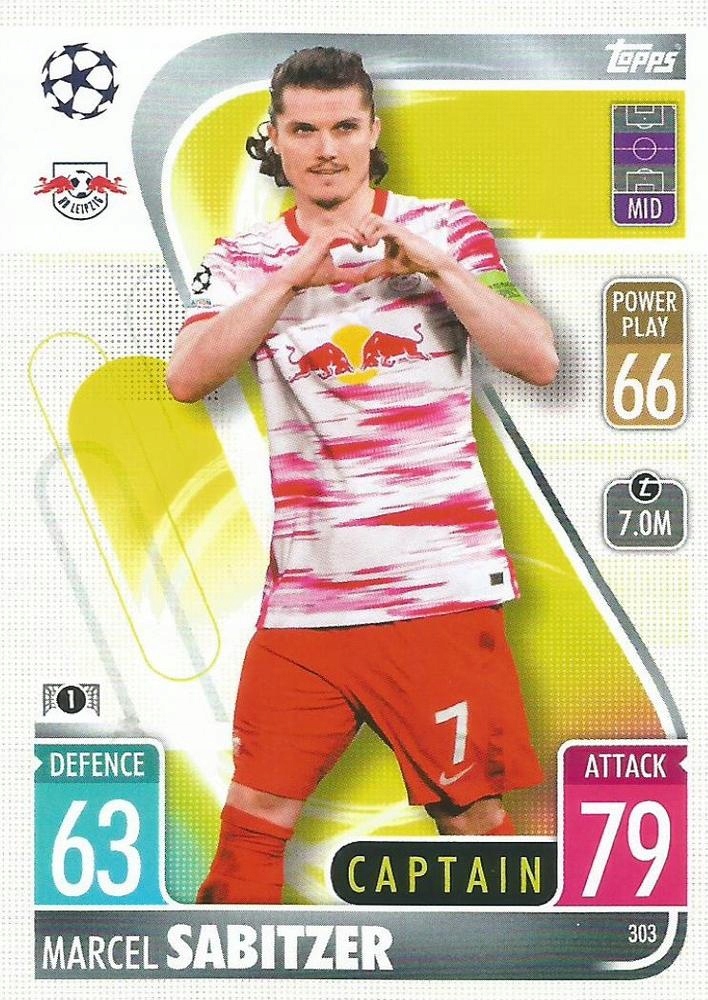 Match Attax 2021/22 303 Marcel Sabitzer Topps