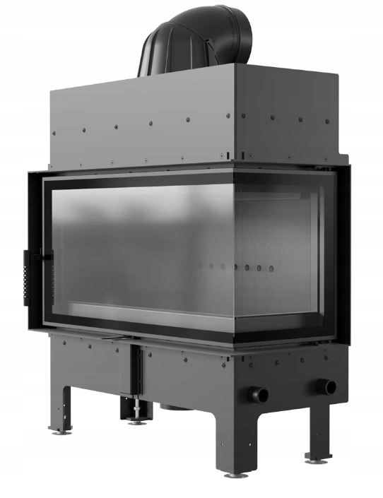 Krbová vložka vzduchová ocelová Floki L pravá 12 kW černá rohová eko