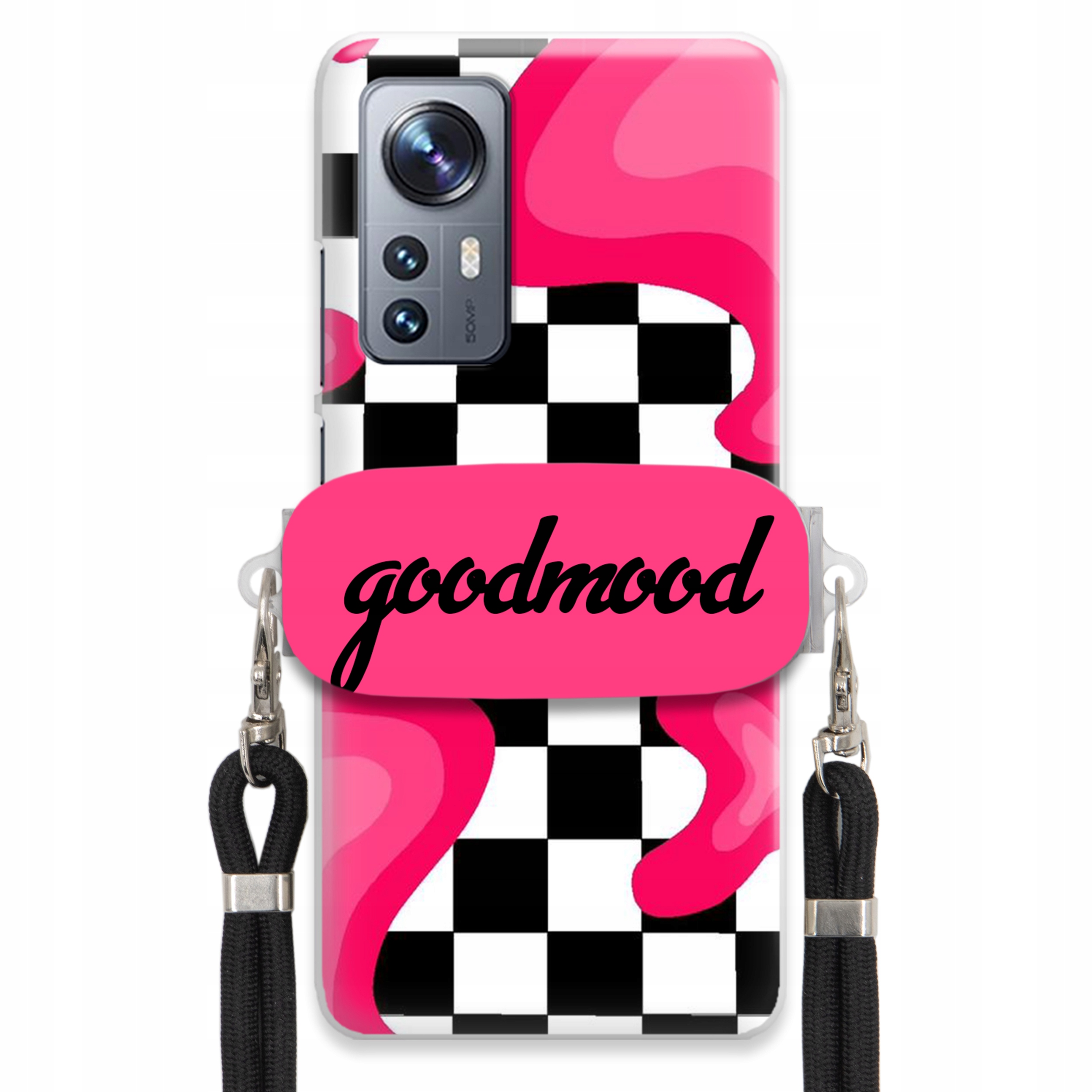 Puzdro Pre Xiaomi 12 5G Sada Case Držiak Na Vodítko Čierna Pre Teenagerov Splash