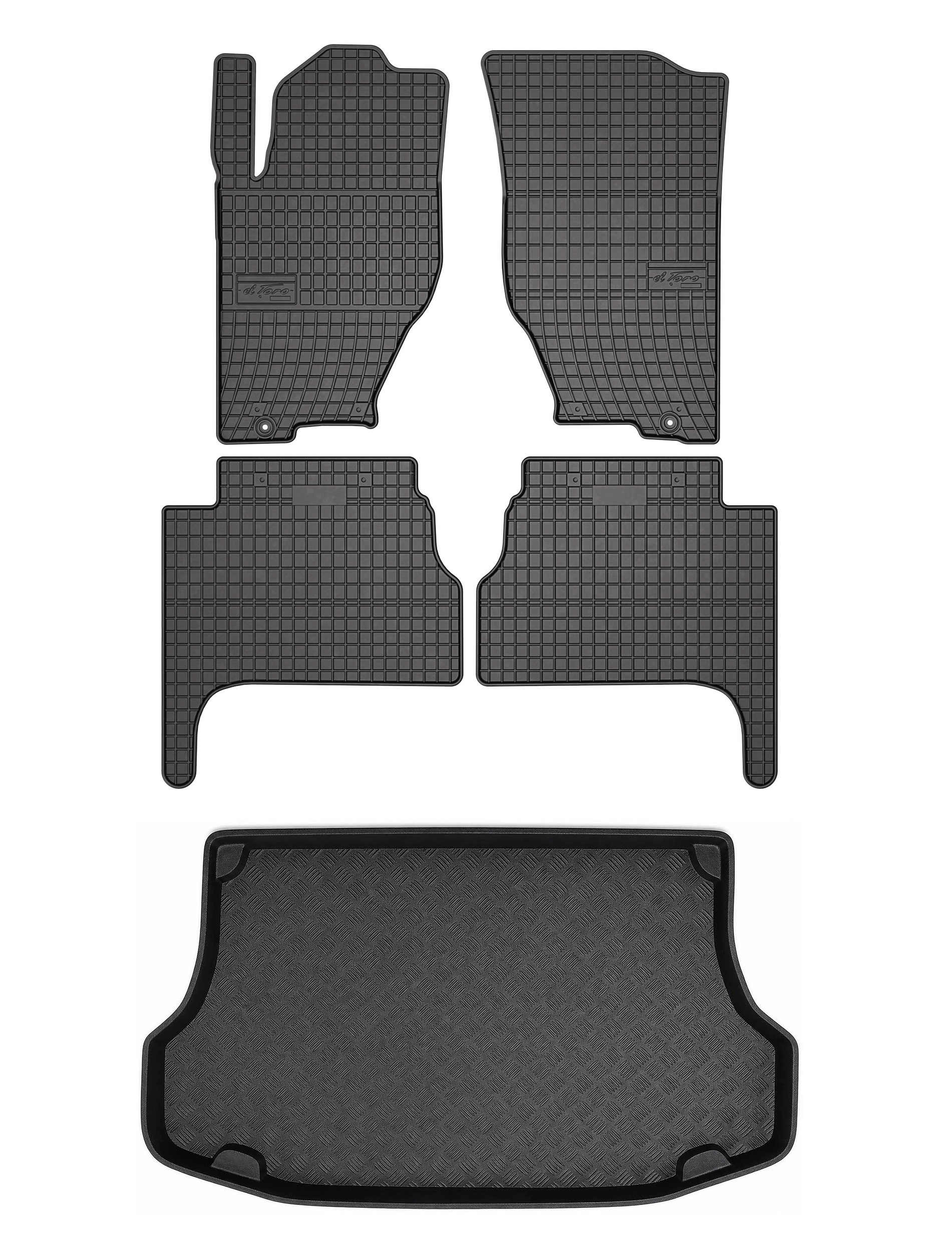 Dywaniki gumowe SolidPRO mata bagażnika do: Kia Sorento I 2003-2009 5 el.