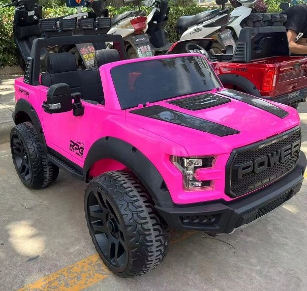 JEEP RAPTOR F150 4x4 AUTO NA AKUMULATOR 12Ah PILOT KOŁA EVA SKÓRA 4silniki Kolor Czarny Różowy Szary