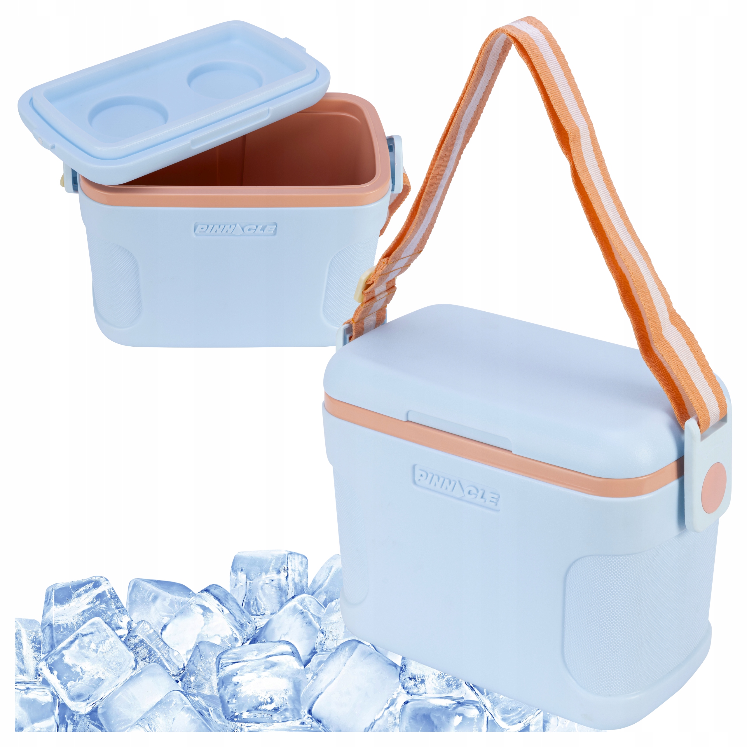 Malá turistická lednička 8L Modrá Pinnacle na piknik Chladicí Vložka