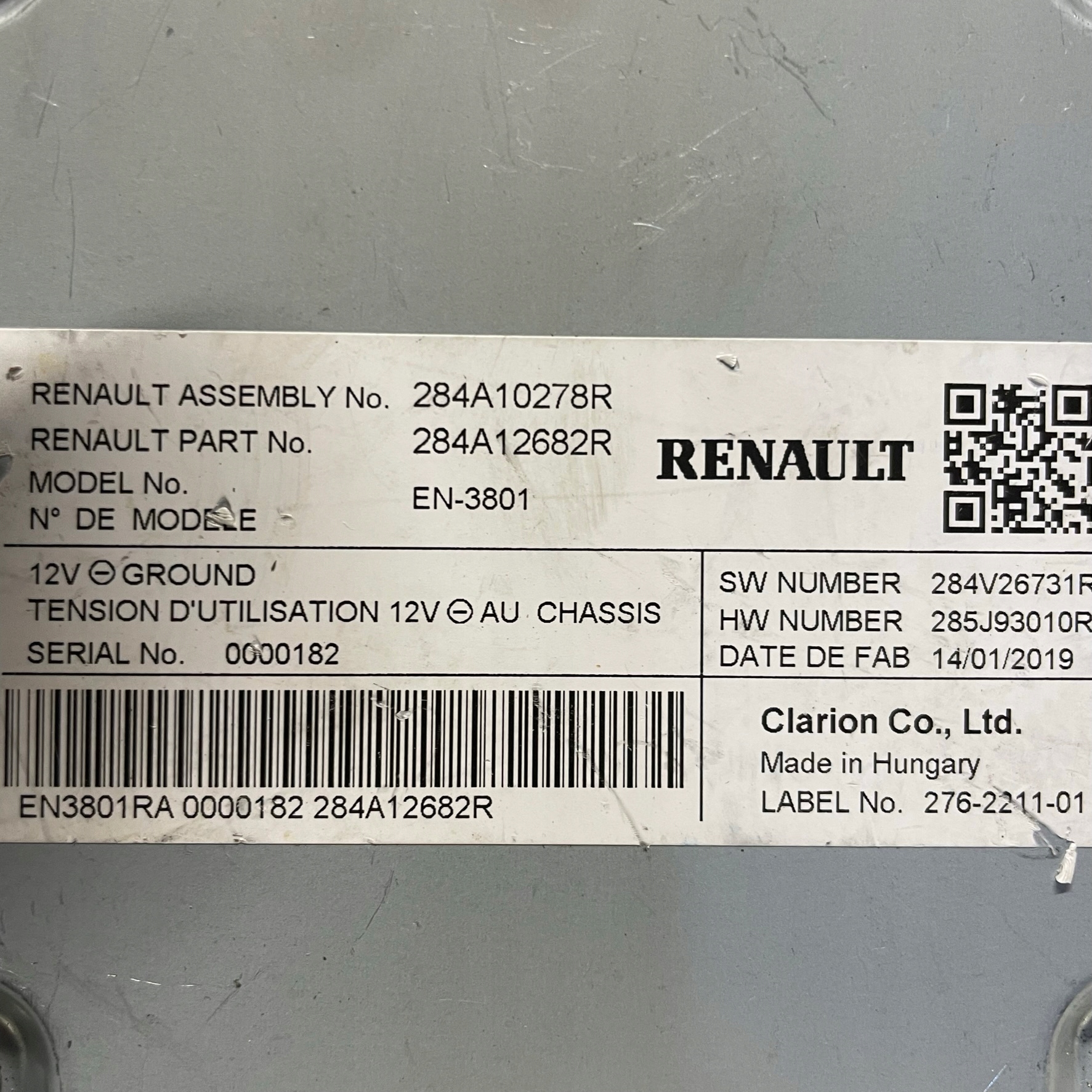 RENAULT CLIO V CAPTUR II MODULO RADIO 284A10278R