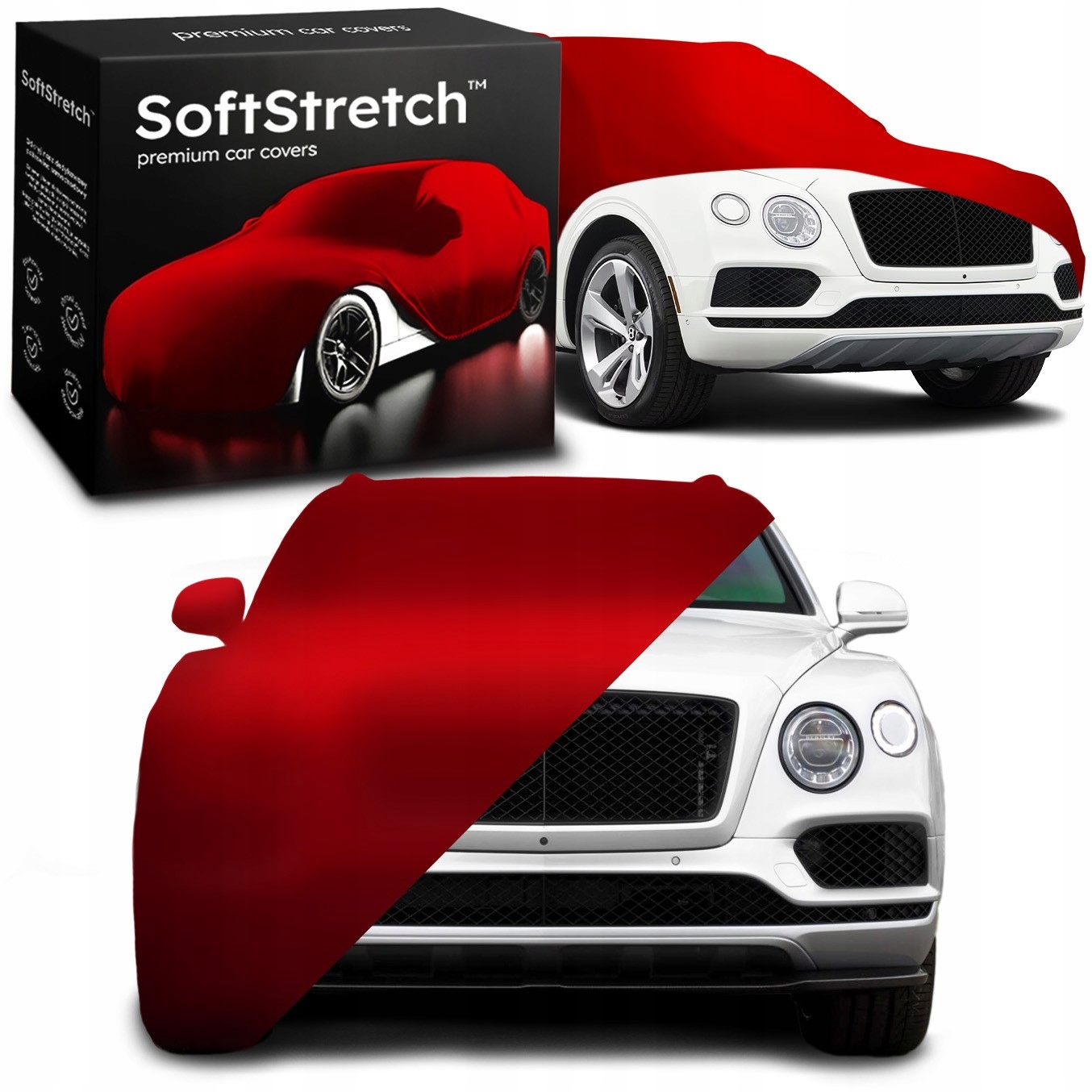 Obal na auto SoftStretch pro Bentley Bentayga červený