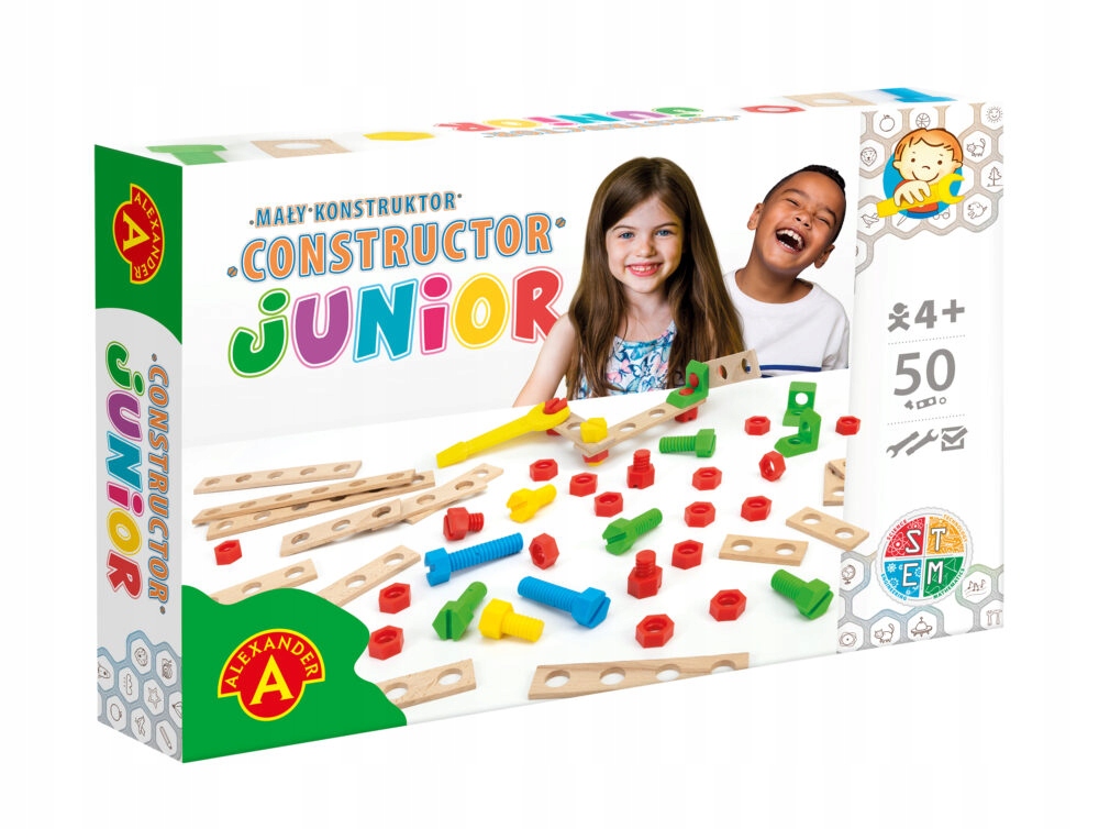 

Mały konstruktor Junior zestaw 50 elementów