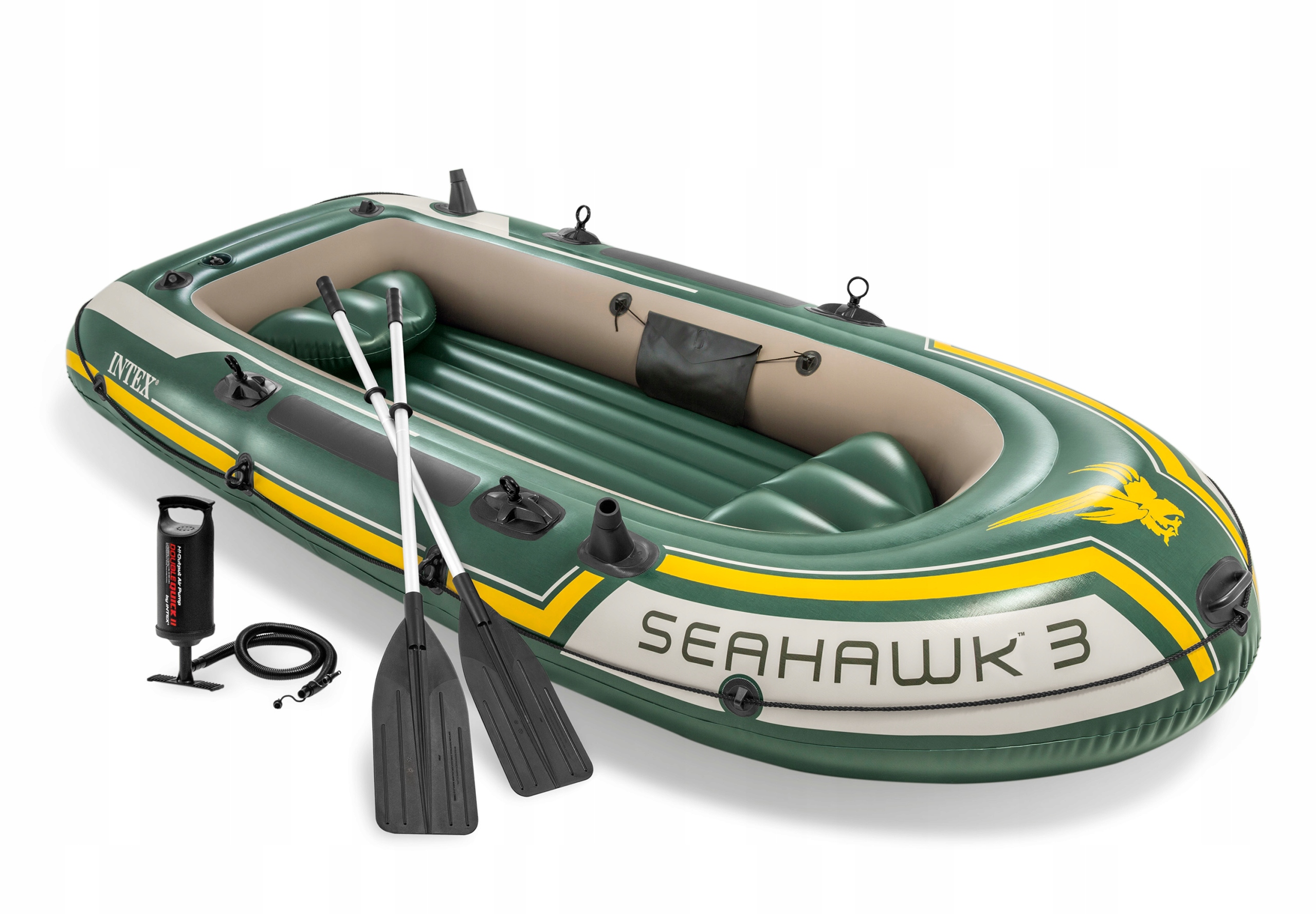 

68380 Intex Ponton Seahawk 3 Pompka Wiosła Alumin.