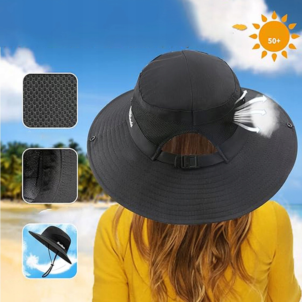 KAPELUSZ CZAPKA PRZECIWSŁONECZNA OSŁONA UV HAT BAWEŁNIANY REGULACJĄ CZARNY Waga produktu z opakowaniem jednostkowym 0.09 kg