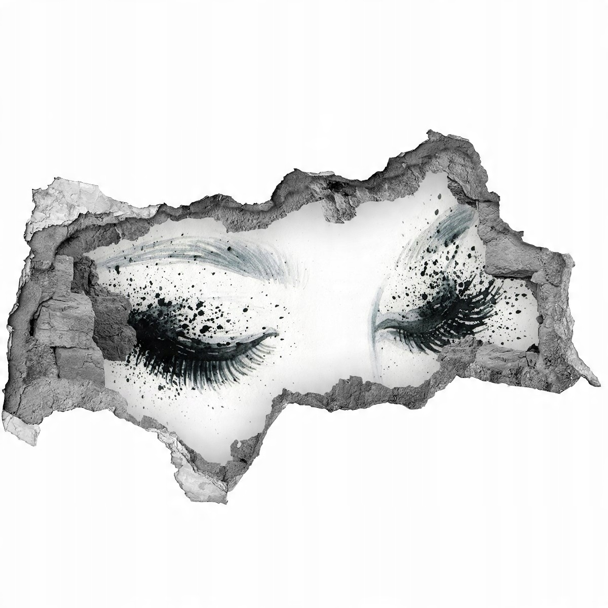 

Fototapeta dziura na ścianę Naklejka Makijaż 95x73