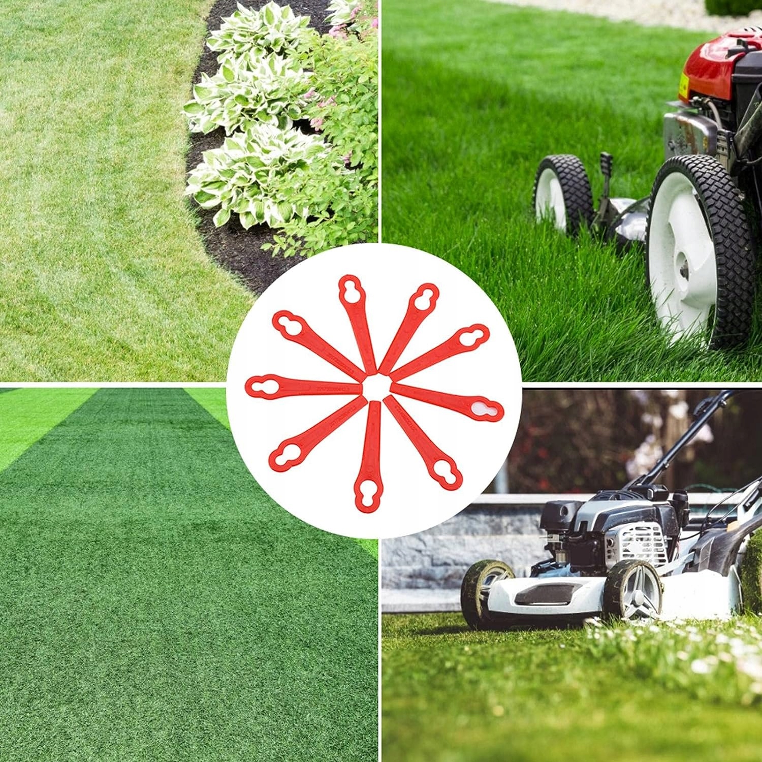 100X OSTRZA DO PODKASZAREK DO KOSIARKI TWORZYWA ZESTAW WYMIENNE OSTRZA Stan opakowania oryginalne